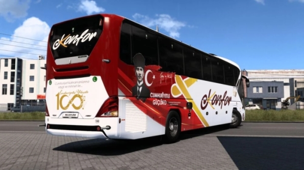 ETS2 - Neoplan Tourliner 13m Euro 6 Konfor Turizm Cumhuriyetle Güclü100 Skin V2.0