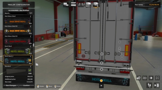 ETS2 - Box Trailer Skull Mudflaps