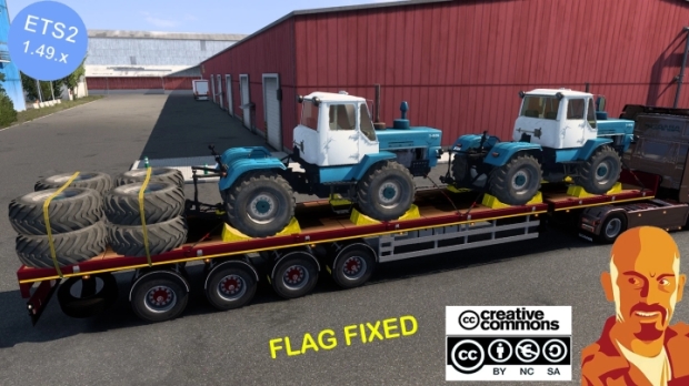 ETS2 - Doll 4 Axis Flatbed & Farming Cargo Pack Flag Fixed