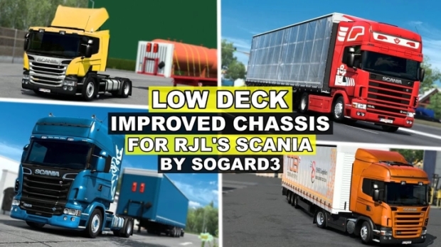 ETS2 - Low Deck Improved Chassis For RJL Scanias V1.6.1