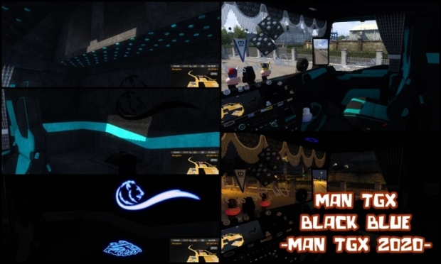 ETS2 - MAN 2020 Black Blue Interior