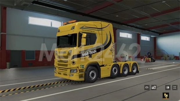 ETS2 - Mar-Train Heavy Haulage Yellow Next Gen Skin