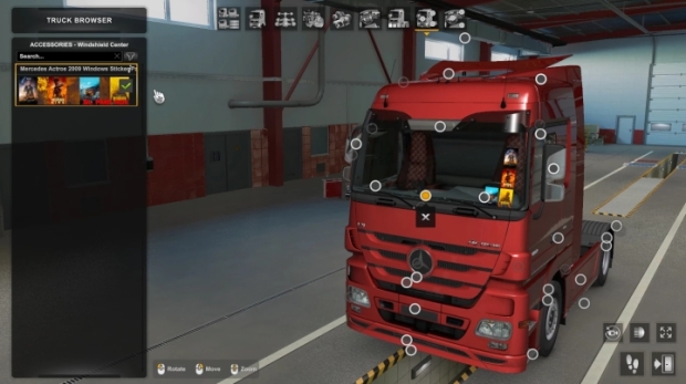 ETS2 - Mercedes Actros 2009 Windows Sticker Pack V0.2