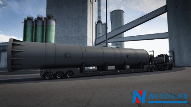 ETS2 - Nicolas Tractomas TR8X8 + Multi-Axle Line Large Load Trailer