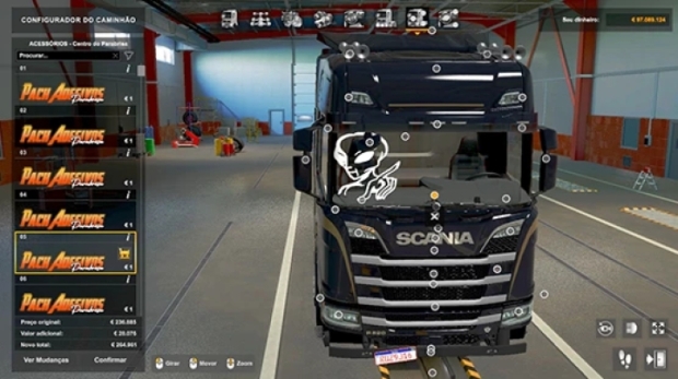 ETS2 - Pack 50 Windscreen Decal of Scania NTG R V1.0