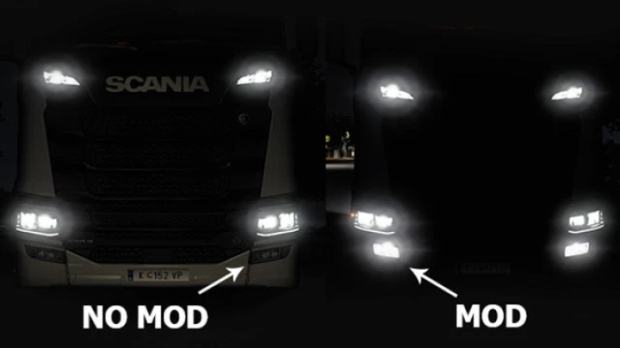 ETS2 - Scania NG Front Bumper Fog Lamps V1.0.1