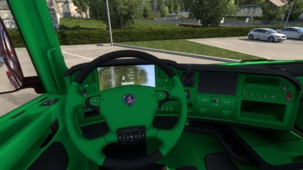 ETS2 - Scania R 2009 Black & Green Interior V1.0