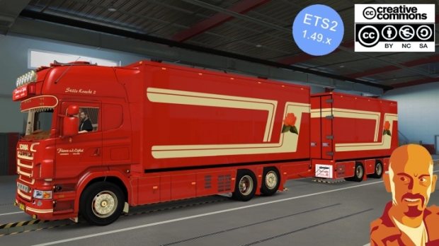 ETS2 - Scania R620 Fleurs + Tandem Trailer Small Fix