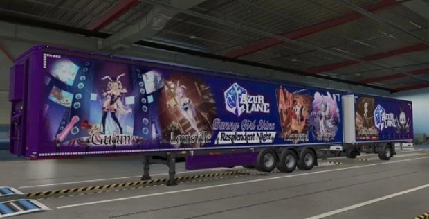 ETS2 - SCS Box Trailer Azur Lane (Resplendent Night) Skin