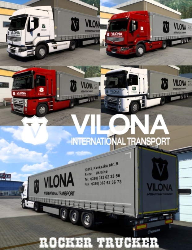 ETS2 - Vilona International Transport Skin Pack V1.0