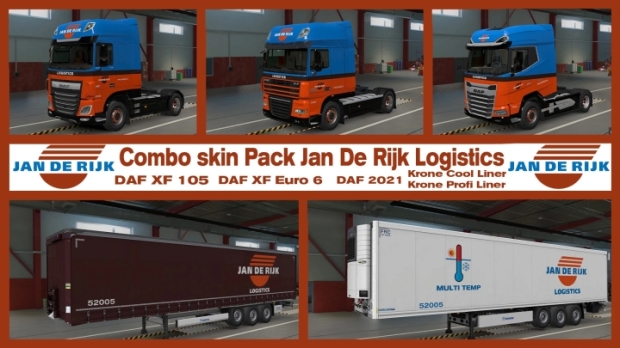 ETS2 - Combo Skin Pack Jan De Rijk Logistics V1.1