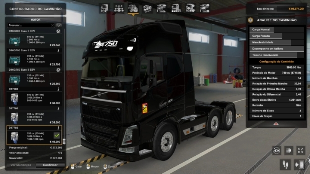 ETS2 - Engine D17 780 HP Volvo FH16 2012 V1.0