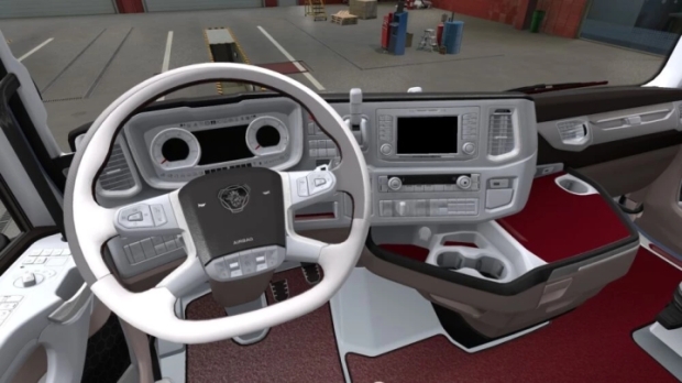 ETS2 - Interior Scania R & S White Red V1.0