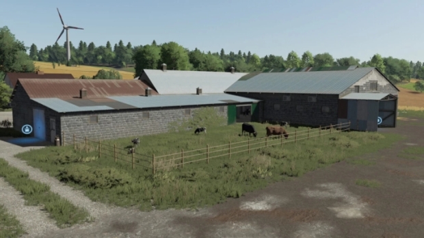 FS22 - Old Brick Cow Barn V1.0.0.1
