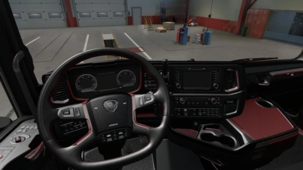 ETS2 - Scania 2016 R&S Red Black Lux Interior V1.0