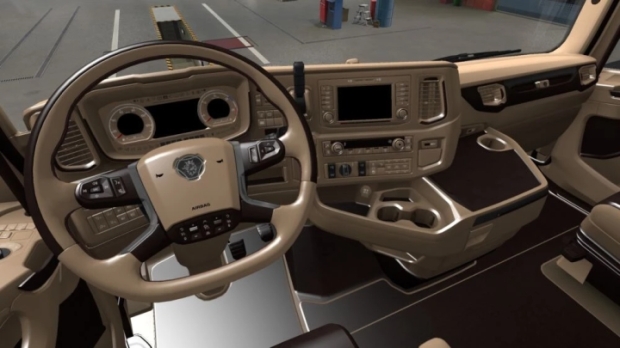 ETS2 - Scania 2016 S & R Beige Brown Interior V1.0