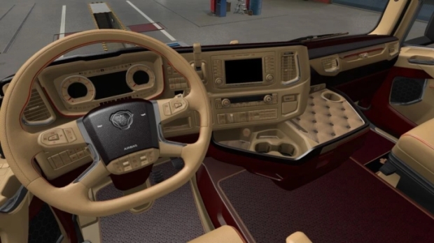 ETS2 - Scania 2016 S & R Bordo Beige Interior V1.0