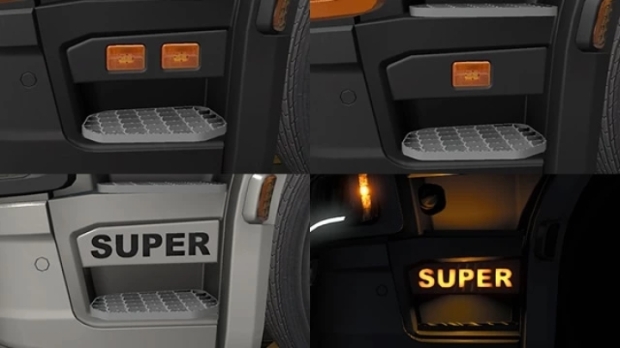 ETS2 - Scania NG SR DoorSteps Side Marker Lamp Orange White V2.0