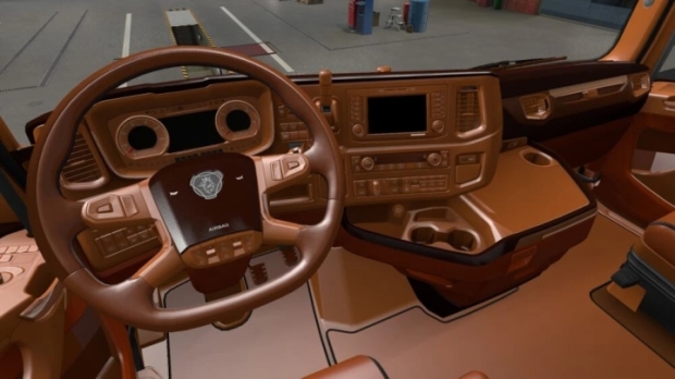 ETS2 - Scania S & R Full Brown Leather Interior V1.0