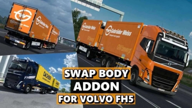 ETS2 - Swap Body Addon For Volvo FH5 V1.12
