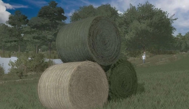 FS22 - Textures of Bales of Straw, Hay, Grass V1.0