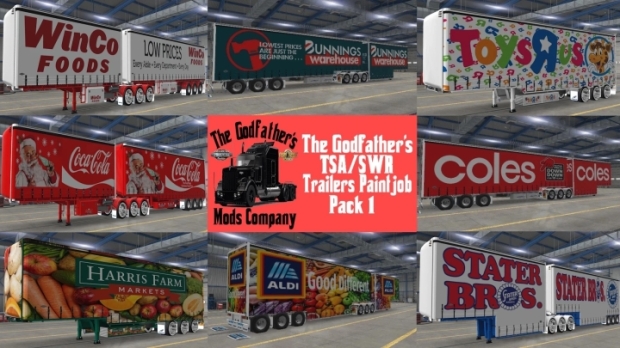 ATS - The Godfathers TSA SWR Trailers Paintjob Pack 1 V1.1