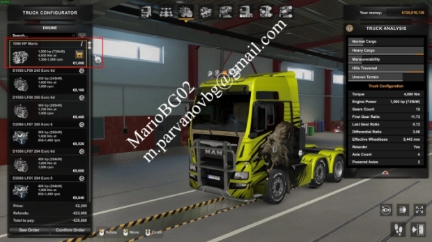 ETS2 - 1000 hp + & 6/12 Speed Transmissions for Man Trucks