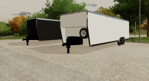 FS22 - 30FT Box Transport Trailer V1.0