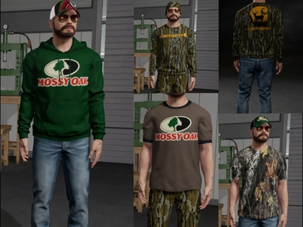 FS22 - Camo Themed Clothing Pack V1.0