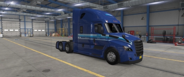 ATS - Cascadia Marten Skin Blue | American Truck Simulator | Mods.club