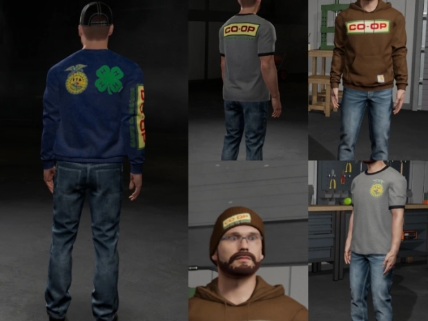 FS22 - Co-op Themed Clothing Pack V1.0