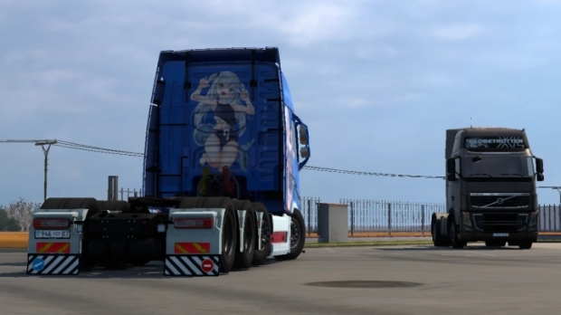 ETS2 - Gawr Gura Skin For Pendragon Volvo FH12/16