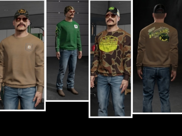 FS22 - John Deere Themed Clothing Pack V1.0