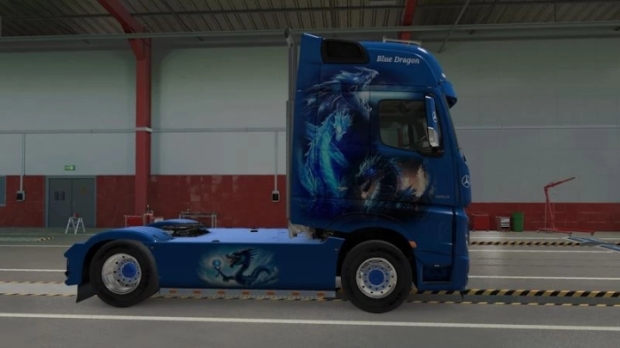 ETS2 - Mercedes Actros MP4 Blue Dragon Skin V1.0