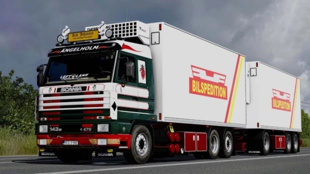 ETS2 - Scania 143M 470 Combo - 6x2 Rigid + 3 Axle Trailer - Reefer