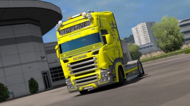 ETS2 - Scania Grey Yellow RJL Skin