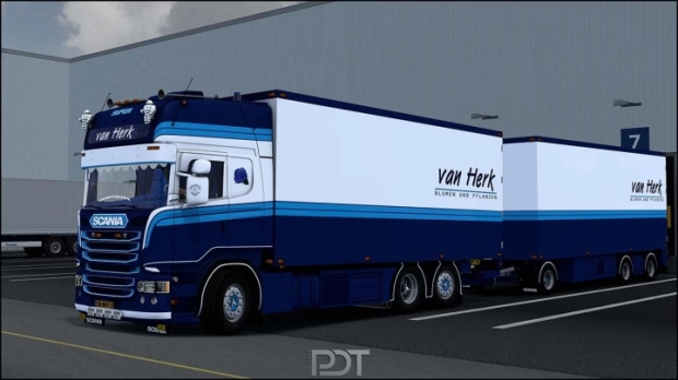 ETS2 - Scania R450 + Trailer Van Herk V13.0
