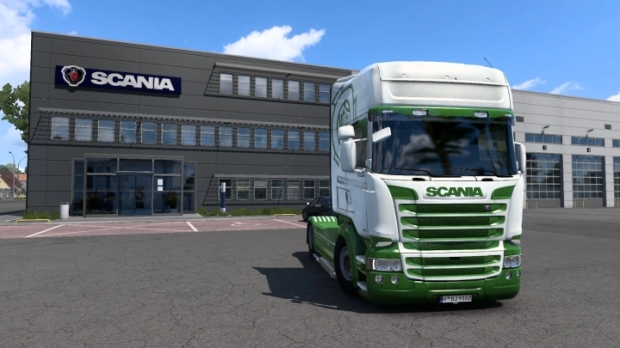 ETS2 - Scania RJL Green White Skin V1.0