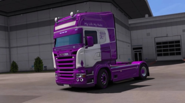 ETS2 - Scania RJL My Life My Rules Purple Skin V1.0