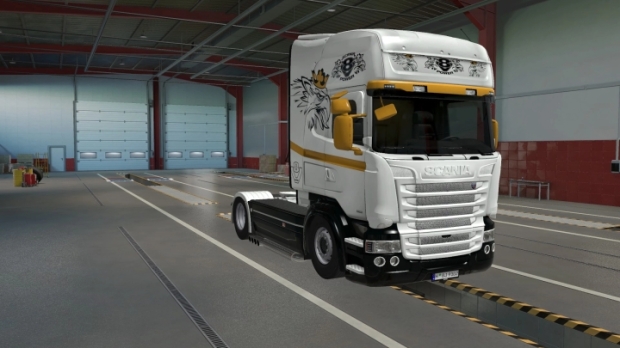ETS2 - Scania RJL White Skin V1.0