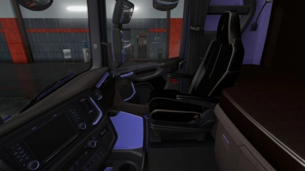 ETS2 - Scania S & R Black Purple Interior V1.0 | Euro Truck Simulator 2 ...