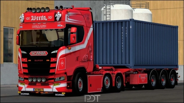 ETS2 - Scania S500 + Trailer Weeda Transport Oldschool Gangsters V1.1