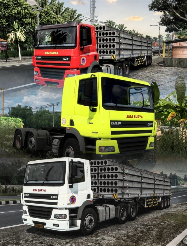 ETS2 - Siba Surya Skins for DAF CF V1.0