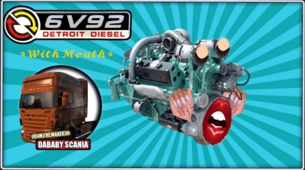 ATS - Detroit Diesel 6v92 Sound with Mouth V1.0