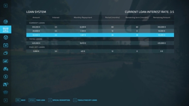 FS22 - Enhanced Loan System V1.2