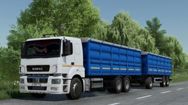 FS22 - Kamaz-5490 Tandem & Prisep Trailer V1.0