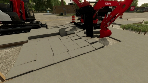 FS22 - Placeable Road Pieces V1.0