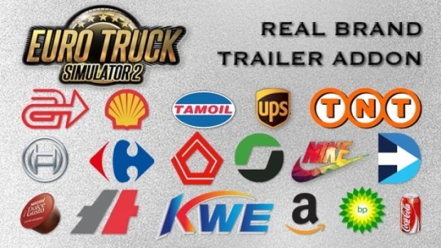 ETS2 - Real Brands Traffic Trailers Addon V4.0