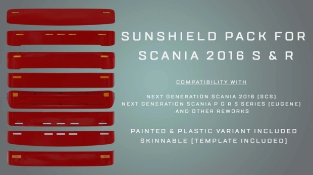 ETS2 - Scania NG S/R Sunsheild Pack V1.0