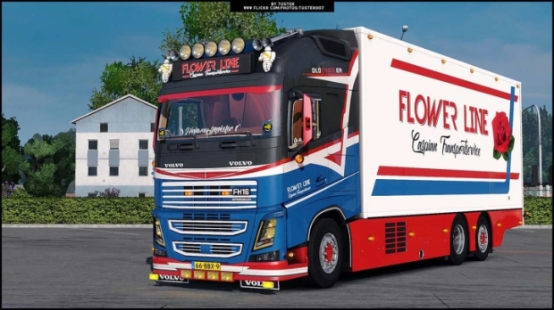 ETS2 - Volvo FH16 Tandem Flower Line V1.0 | Euro Truck Simulator 2 ...